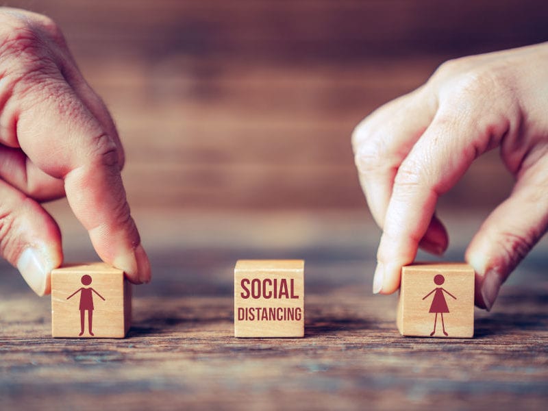 Assisted living residents demonstrate social distancing